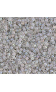Miyuki Delica Perlen 11/0 - Matted transparent grey mist ab DB-1286